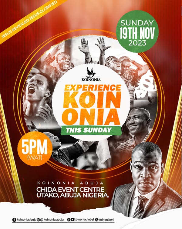 Koinonia Global Radio THE KOINONIA EXPERIENCE WITH APOSTLE JOSHUA SELMAN 19112023