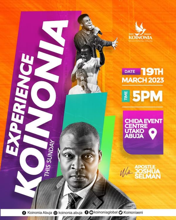 Koinonia Global Radio THE KOINONIA EXPERIENCE WITH APOSTLE JOSHUA SELMAN