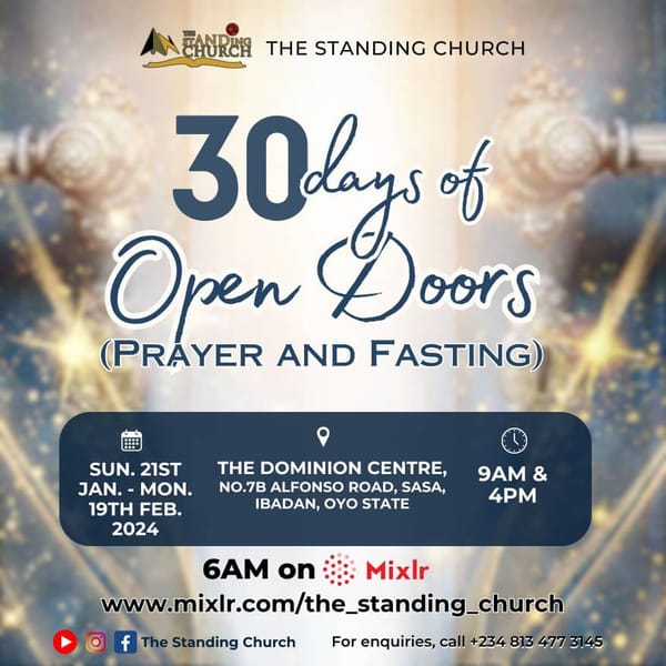 the_standing_church SESSION 1 DAY 3 30 DAYS OF OPEN DOORS
